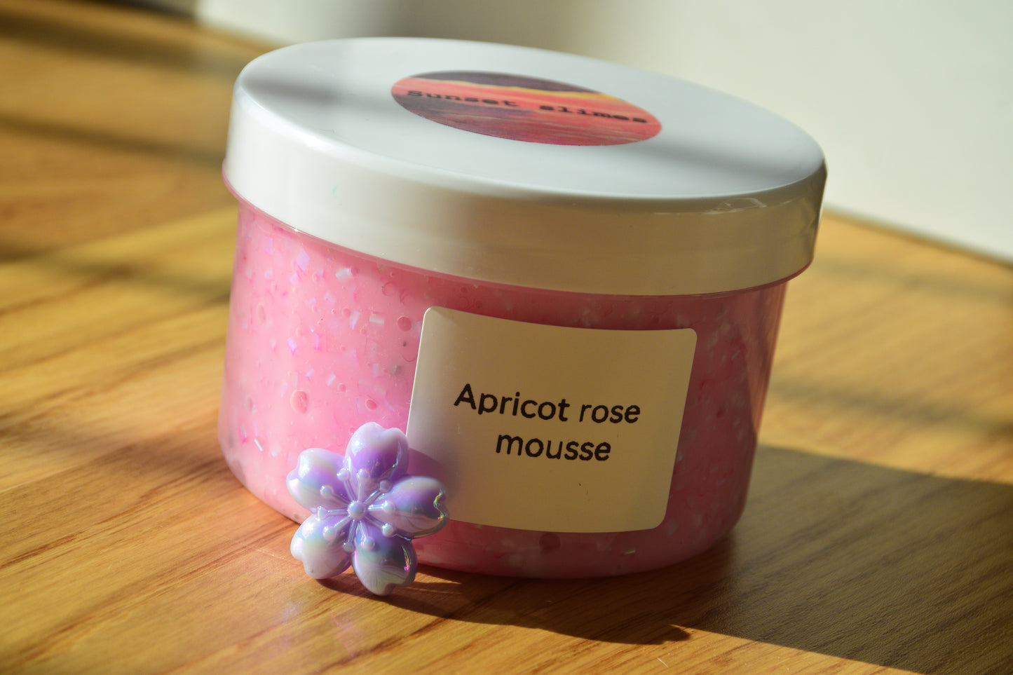 Apricot rose mousse